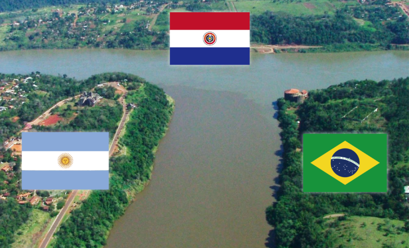 ブラジル、アルゼンチン、パラグアイ